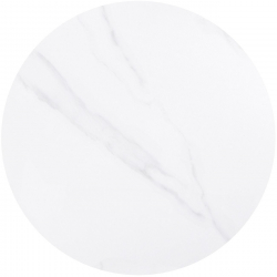Επιφάνεια Μάρμαρο Sintered Stone, Απόχρωση White Marble (MDF για στήριξη βάσης)  Φ70cm/11mm