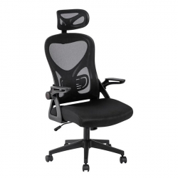 BF3050 Πολυθρόνα Γραφείου- Διευθυντή, Mesh Μαύρο, Μπράτσα up-down  63x63x118/128cm
