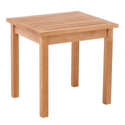 LUGANO Τραπεζάκι Βοηθητικό Ξαπλώστρας Οξιά, Βαφή Εμποτισμού Φυσικό  45x40x43cm