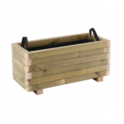 FLOWER POT WOOD Ζαρντινιέρα, Εμποτισμού Pine, Απόχρωση Φυσικό, 70x30x32cm  70x30x32cm