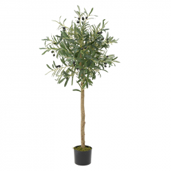 InArt Ελιά σε γλάστρα πλαστικό πράσινο Υ120 cm