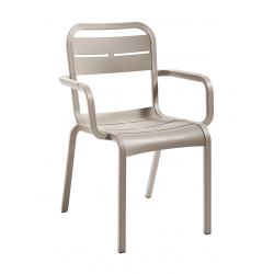 CANNES πολυθρόνα PP/Glass Havane 62,5x60x89cm