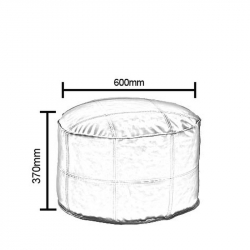 Πουφ ArteLibre AKILA Μαύρο Δέρμα Φ86x39cm
