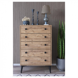 Συρταριέρα ArteLibre AMARI Δρυς Μοριοσανίδα 72x43x114cm