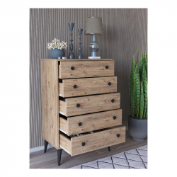 Συρταριέρα ArteLibre AMARI Δρυς Μοριοσανίδα 72x43x114cm