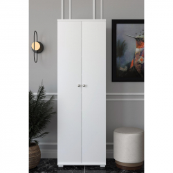 Ντουλάπι ArteLibre ROSELINE Λευκό Μοριοσανίδα 50x30x183cm