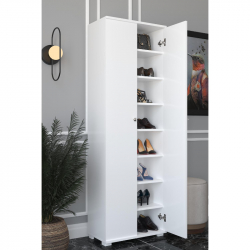 Ντουλάπι ArteLibre ROSELINE Λευκό Μοριοσανίδα 50x30x183cm