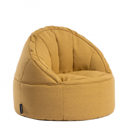 Πουφ Πολυθρόνα ArteLibre LINDE Κίτρινο Ύφασμα 70x75cm