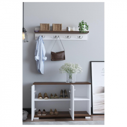 Έπιπλο Εισόδου ArteLibre FURAHA Καρυδί Μοριοσανίδα 90x33x52.2cm