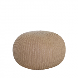 Πουφ Σκαμπό ArteLibre GULRU Αποσπώμενο Κάλυμμα Μπεζ Πλεκτό 50x50x35cm