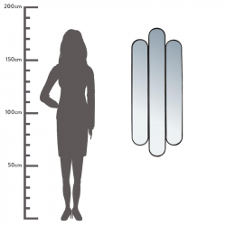 Καθρέπτης ArteLibre Μαύρο Μέταλλο 45.5x5x116cm