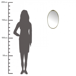 Καθρέπτης ArteLibre Χρυσό Μέταλλο 30x4x50.5cm