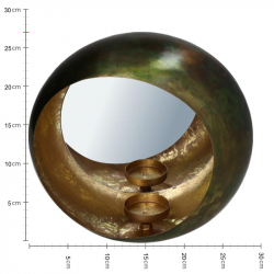 Καθρέπτης ArteLibre Πράσινο Μέταλλο 29x13x27cm