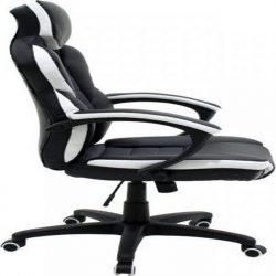 Καρέκλα Γραφείου ArteLibre Gaming ΚΛΕΟΝΙΚΗ Μαύρο/Λευκό 65x72x118-126cm