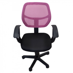 Καρέκλα Γραφείου ArteLibre ΑΥΡΑ Ροζ/Μαύρο Mesh 51x50x79-91cm