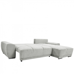 Καναπές Κρεβάτι Γωνιακός ArteLibre Δεξιά Γωνία AMARILLO Σοκολά Με Ανοιχτό Γκρι Μαξιλάρια 270x181x89cm