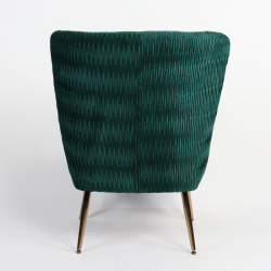 Πολυθρόνα ArteLibre KOLDENREE Πράσινο Βελούδο/Μέταλλο/Ξύλο 74x72x91cm