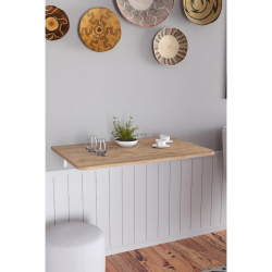 Τραπεζάκι Πτυσσόμενο Τοίχου ArteLibre ANAICA Δρυς Μοριοσανίδα 90x60cm