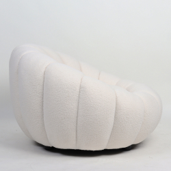 Πολυθρόνα ArteLibre AFET Λευκό Ύφασμα/Ξύλο 94x89x61cm