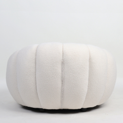 Πολυθρόνα ArteLibre AFET Λευκό Ύφασμα/Ξύλο 94x89x61cm