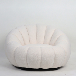 Πολυθρόνα ArteLibre AFET Λευκό Ύφασμα/Ξύλο 94x89x61cm