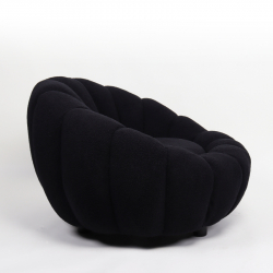 Πολυθρόνα ArteLibre AFET Μαύρο Ύφασμα/Ξύλο 94x89x61cm