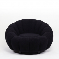 Πολυθρόνα ArteLibre AFET Μαύρο Ύφασμα/Ξύλο 94x89x61cm