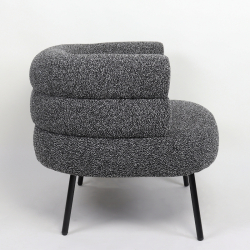 Πολυθρόνα ArteLibre CEREN Μαύρο Ύφασμα/Μέταλλο/Ξύλο 87x80x70cm