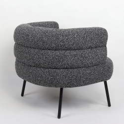 Πολυθρόνα ArteLibre CEREN Μαύρο Ύφασμα/Μέταλλο/Ξύλο 87x80x70cm