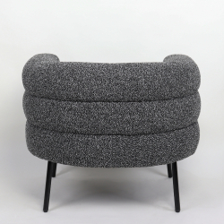 Πολυθρόνα ArteLibre CEREN Μαύρο Ύφασμα/Μέταλλο/Ξύλο 87x80x70cm