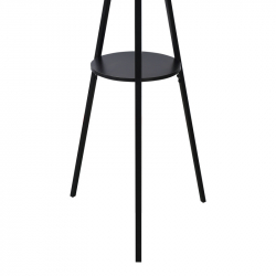 Καλόγερος Denner pakoworld μέταλλο σε μαύρη απόχρωση 48.5x48.5x180εκ