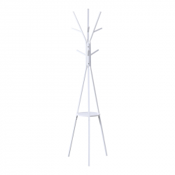 Καλόγερος Denner pakoworld μέταλλο σε λευκή απόχρωση 48.5x48.5x180εκ