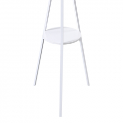 Καλόγερος Denner pakoworld μέταλλο σε λευκή απόχρωση 48.5x48.5x180εκ