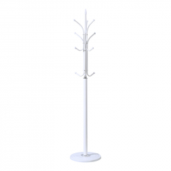 Καλόγερος Keleste pakoworld μέταλλο σε λευκή απόχρωση Φ37x175εκ