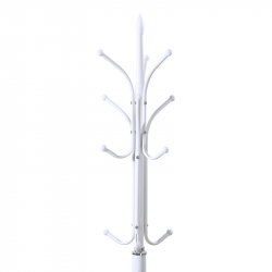 Καλόγερος Keleste pakoworld μέταλλο σε λευκή απόχρωση Φ37x175εκ