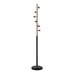 Καλόγερος Sinem pakoworld μέταλλο σε μαύρη-φυσική απόχρωση Φ30x175εκ