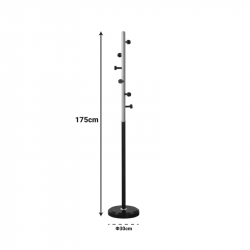 Καλόγερος Sinem pakoworld μέταλλο σε λευκή-φυσική απόχρωση Φ30x175εκ