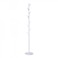 Καλόγερος Tebera pakoworld μέταλλο σε λευκή απόχρωση Φ30x170εκ