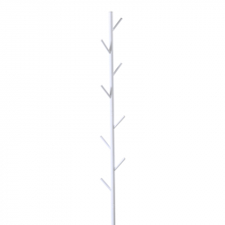 Καλόγερος Tebera pakoworld μέταλλο σε λευκή απόχρωση Φ30x170εκ