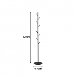 Καλόγερος Tebera pakoworld μέταλλο σε λευκή απόχρωση Φ30x170εκ