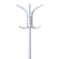 Καλόγερος Mendora pakoworld μέταλλο σε λευκή απόχρωση 40x40x180εκ