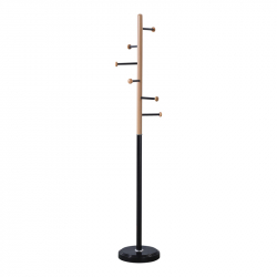 Καλόγερος Serea pakoworld μέταλλο σε μαύρη-φυσική απόχρωση Φ30x175εκ