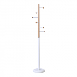 Καλόγερος Serea pakoworld μέταλλο σε λευκή-φυσική απόχρωση Φ30x175εκ