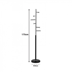 Καλόγερος Serea pakoworld μέταλλο σε λευκή-φυσική απόχρωση Φ30x175εκ