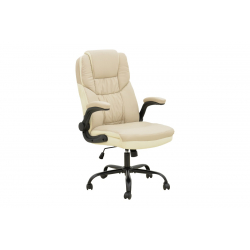 Καρέκλα γραφείου διευθυντή Stellar pakoworld pu σε μπεζ-εκρού απόχρωση 70x77x110-119εκ