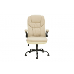 Καρέκλα γραφείου διευθυντή Stellar pakoworld pu σε μπεζ-εκρού απόχρωση 70x77x110-119εκ