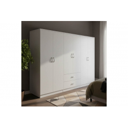 Ντουλάπα εξάφυλλη Lego I pakoworld λευκή 240x42x180εκ