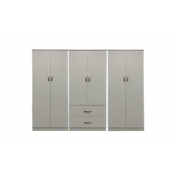 Ντουλάπα εξάφυλλη Lego I pakoworld λευκή 240x42x180εκ