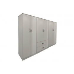 Ντουλάπα εξάφυλλη Lego I pakoworld λευκή 240x42x180εκ