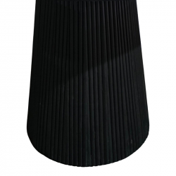 Τραπέζι σαλονιού Canicule I pakoworld μασίφ ξύλο ακακίας σε μαύρη απόχρωση Φ80x40εκ